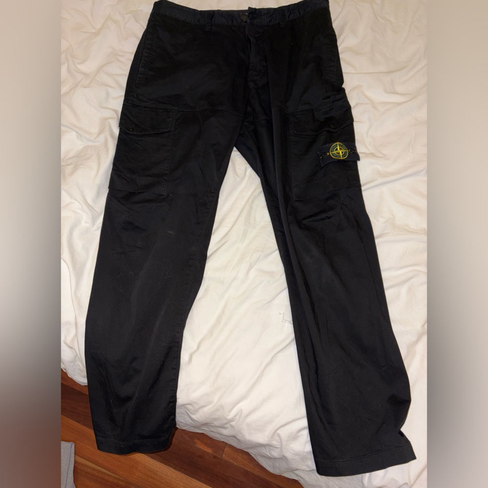 Stone Island Black Cargo Pants